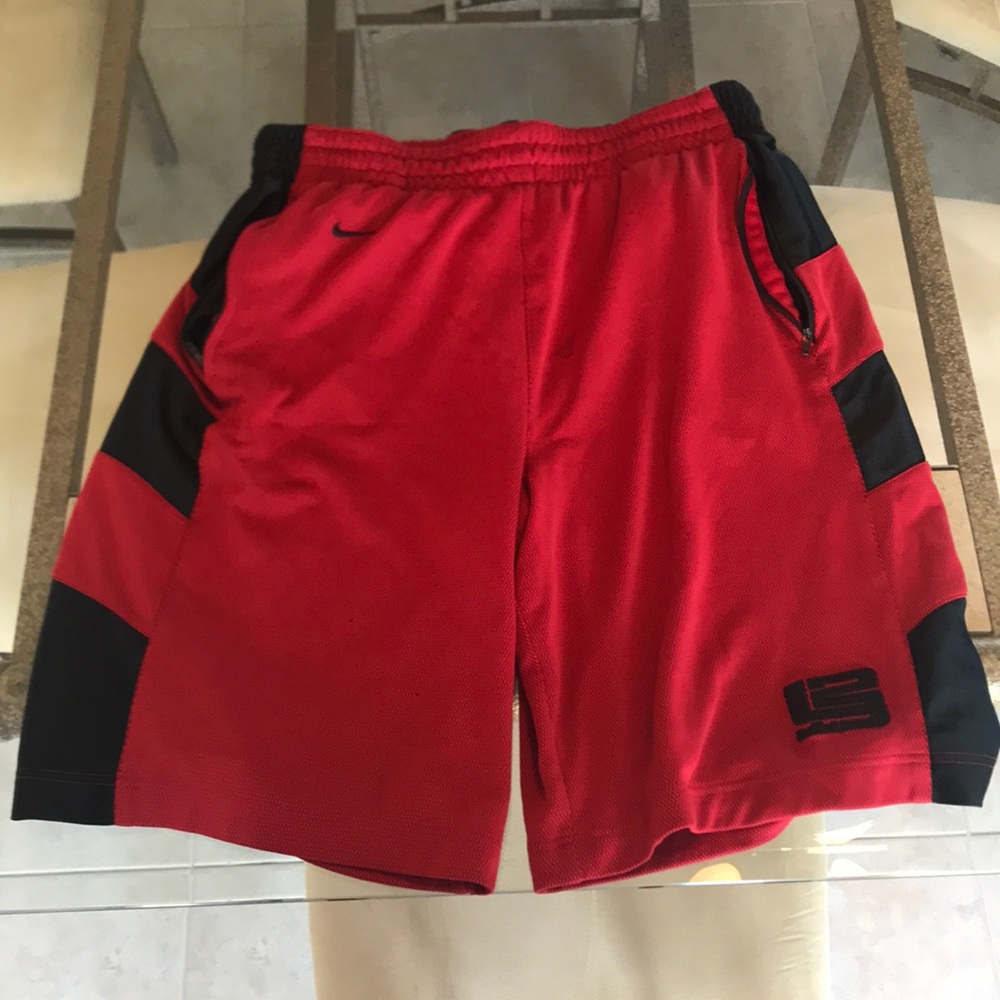 Nike Lebron red athletic shorts
